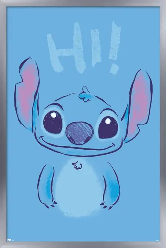 Vista 11 de Trends International Disney Lilo and Stitch - Póster de pared Hi Wall, 14.725 x 22.375 pulgadas, versión enmarcada de madera de granero