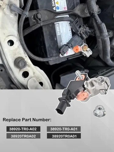 Vista 4 de Sensor de corriente de batería 38920-TR0-A02 compatible con Honda Civic CR-V 2012 2013 2014 2015 2013-2017 Acura ILX & RDX 2013-2014 ILX Hybrid