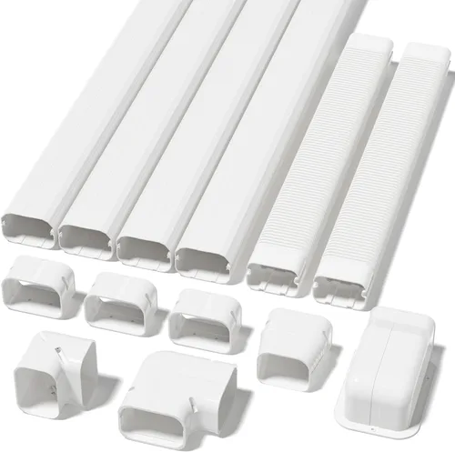 Vista 7 de Cubierta para Juego de Líneas de Mini Split, Kits de Cubierta para Juego de Líneas de PVC de 4" 7.5 Pies para Acondicionadores de Aire Mini Sin