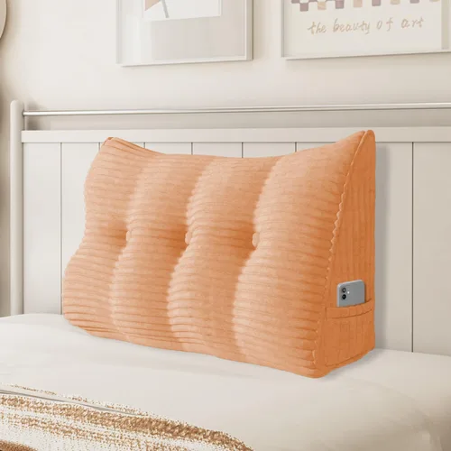 Vista 31 de Almohada de cuña para sentarse en la cama, almohada de lectura para adultos, soporte para respaldo, almohada de cabecero, sofá cama, cojín de Negro