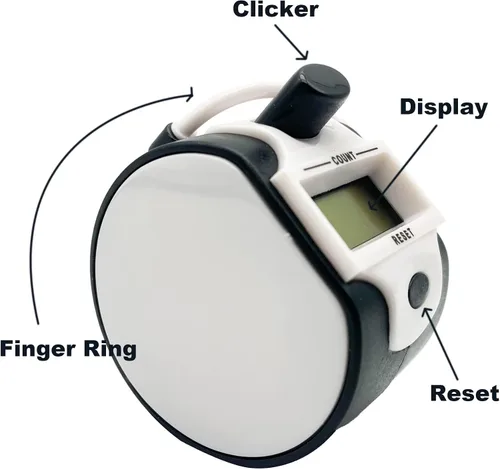 Vista 3 de Tally Counter Digital LCD Electrónico Handheld 5-Digit Number Count Clicker