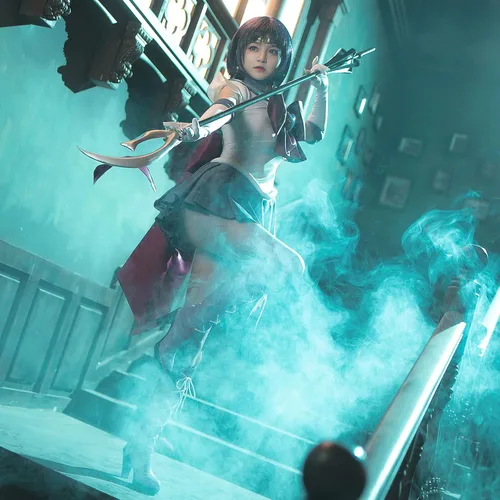 Vista 5 de JWKCOS Sailor Moon Sailor Saturn Hotaru Tomoe Disfraz de cosplay SuperS Combate