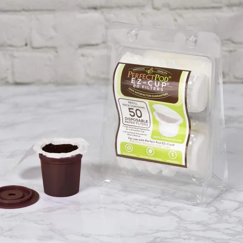 Vista 7 de Perfect Pod EZ-Cup para cafeteras Keurig 1.0, cápsula de café K-Cup reutilizable de 1 corriente, filtro de café recargable