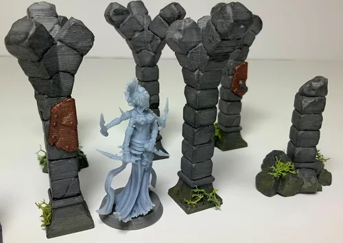 Vista 2 de Reina Araña - RPG - Calabozos y Dragones - DND - Pathfinder - Señor del Anillo - Figura miniatura (gris/sin pintar)