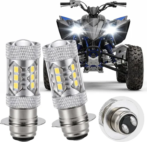 Vista 2 de Bombillas Led superblancas de 80W para faros delanteros de ATVS YFM350 400 450 660 700 Raptor Blaster 200 Banshee 350, mejora de E-riding