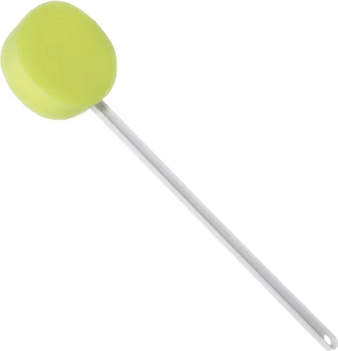Vista 4 de Rehabilitation Advantage Esponja de baño de mango largo con limpiador de lufa – Mango extra largo de 18 pulgadas, esponja amarilla suave de 5 x 2