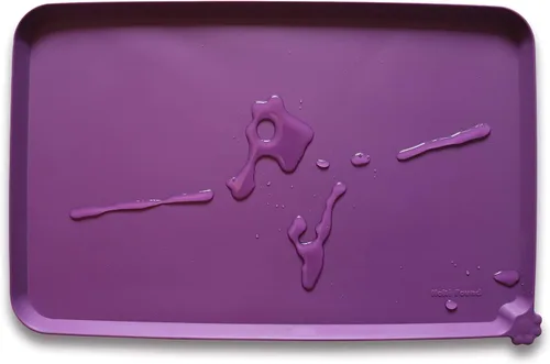 Vista 27 de Hoki Found - Bandeja de silicona para comederos de perros y gatos, tapetes impermeables para comida y agua, color caramelo