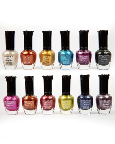 Vista 2 de Kleancolor Nail Polish – Metallic Colors Set of 6, 0.37 fl oz Bottles
