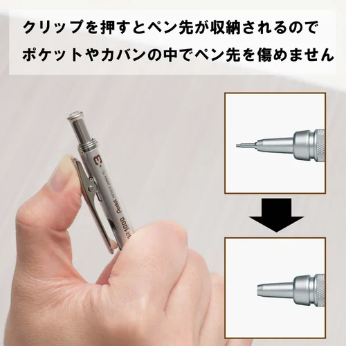 Vista 4 de Pentel GraphGear 1000 - Lápiz mecánico de dibujo, 0.3mm, marrón (PG1013)