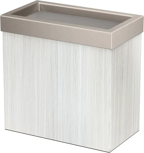 Vista 10 de Gatco Cubo de basura rectangular moderno, latón cepillado, cubo de basura de acero inoxidable con tapa extraíble, a prueba de fugas, capacidad de 3