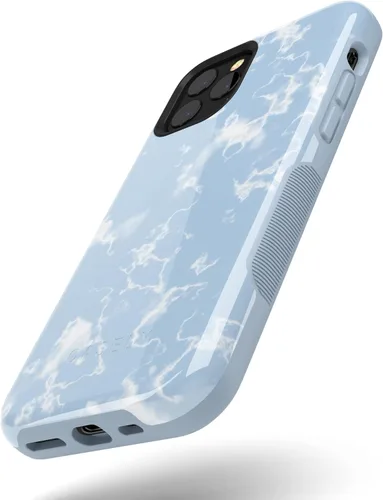 Vista 9 de Casely Funda para iPhone 11 Pro Max Funda de nubes de mármol azul claro