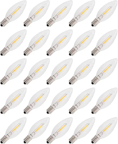 Vista 7 de Creative Hobbies Bombillas LED de repuesto para lámparas eléctricas de velas, velas de ventana, candelabros equivalentes a 7 vatios, transparente