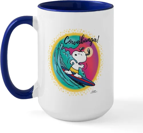 Vista 45 de CafePress SNOOPY Joe Cool - Taza de café de cerámica (15.0 fl oz)