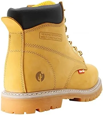 Vista 6 de Cactus 611 - Botas de trabajo para techos de piel de nobuk, suela de goma, cómodas, con puntera suave y aislante, 6 pulgadas
