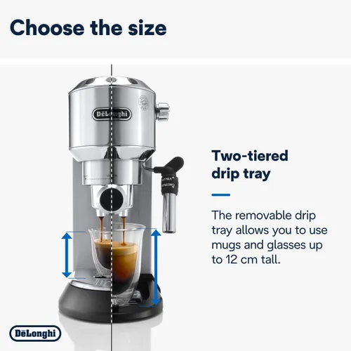 Vista 7 de De'Longhi EC685M Dedica Deluxe - Máquina automática de café expreso, 35 onzas, 1, metálico