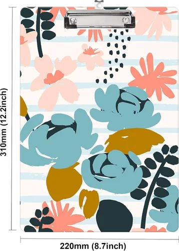 Vista 2 de Portapapeles de moda, portapapeles de madera decorativos tamaño A4 para profesores, enfermeras, médicos, estudiantes y niños, diseño lindo