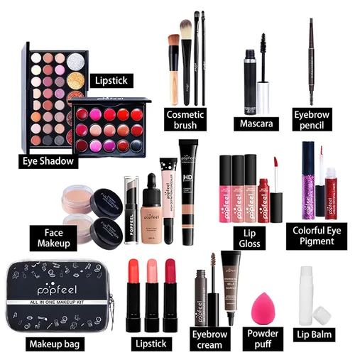 Vista 3 de FantasyDay Juego de maquillaje todo en uno para regalo navideño, kit completo de maquillaje para mujeres, paquete esencial de iniciación, incluye