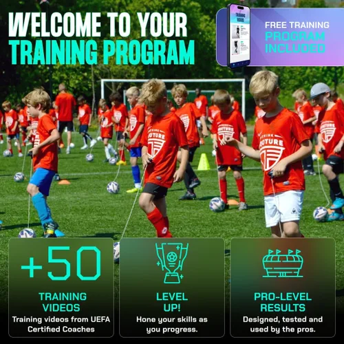 Vista 3 de Balón de entrenamiento de fútbol con aplicación gratuita Equipo de entrenamiento para jugadores jóvenes Regalos de fútbol Mejora el control