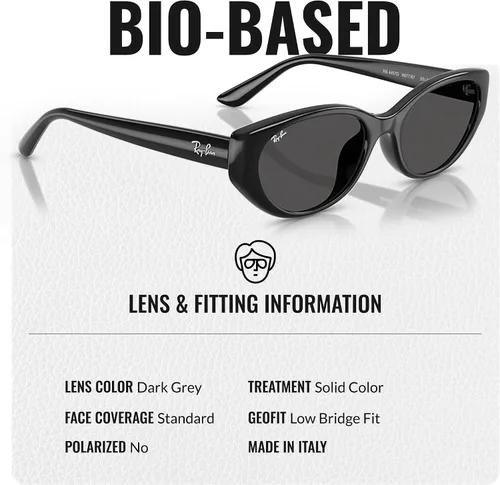 Vista 4 de Ray-Ban RB4457D BIO-BASED Gafas de sol cuadradas redondas para hombres y mujeres con kit oficial de gafas RAYBAN