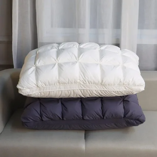 Vista 3 de YOUR MOON Soporte Almohada Suave Tamaño Queen Blanco y Gris