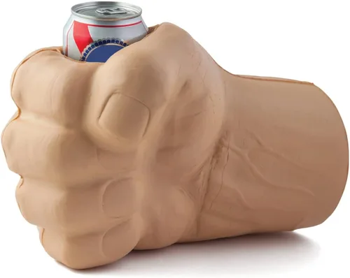 Vista 3 de Bigmouth Inc La Bestia gigante con forma de puño, enfriador de bebidas., talla única , Beige