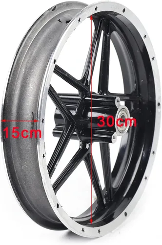 Vista 3 de Llanta de Neumático 2.50-10'' Rueda Delantera Trasera Llantas de Rueda para Mini Bicicleta de Bolsillo E-bike 49-50cc Bicicleta de Tierra Cubo