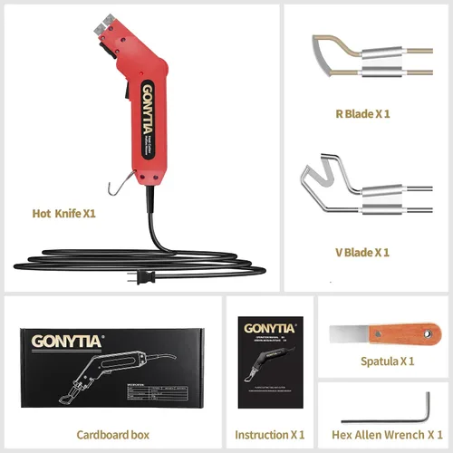 Vista 6 de Cortador de tela de cuerda de espuma para cuchillo caliente, kit de herramientas de corte con sellador térmico (cortador de ropa)