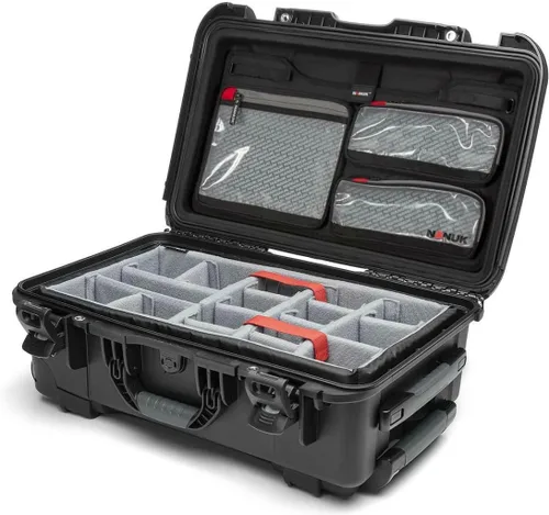 Vista 4 de Nanuk 935 - Maletín rígido impermeable con ruedas vacío Includes Padded Divider and Lid Organizer, Nk-7 Resin Shell, Polyurethane Wheels, Exterior