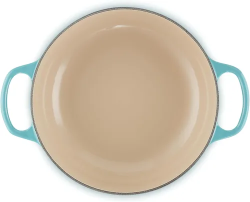Vista 3 de Le Creuset Horno Sauteuse Signature de hierro fundido esmaltado, 3.5 cuartos, Caribe
