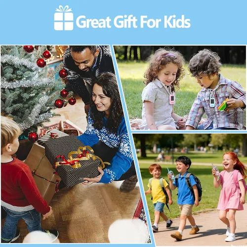 Vista 5 de Walkie Talkies de Video para Niños, Walkie Talkies Recargables para Niños Paquete de 2, Juguetes de Interior y Exterior para Juegos Fiestas