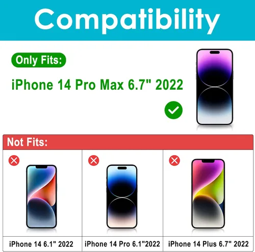 Vista 2 de ProCase Paquete de 2 protectores de pantalla de privacidad para iPhone 14 Pro Max 9H Anti Spy Dark Tempered Glass Screen Film Guard for iPhone 14