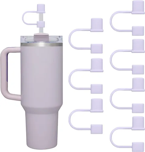 Vista 18 de 7 Piezas Tapas Protectoras de Pajilla para Copa Stanley, Simples de 10mm (0.4 pulgadas) Tapas de Pajilla de Silicona para Accesorios de Vaso Stanley