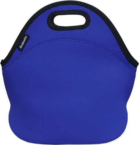Vista 7 de Nevera de neopreno de Ambielly. Nevera con aislamiento para guardar la comida en un viaje, Negro Reusable Food Carrier for Office, Teachers