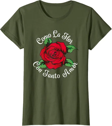 Vista 56 de Como La Flor - Bailar Cumbia - Mexican Rose Fiesta Regalo Camiseta Negro
