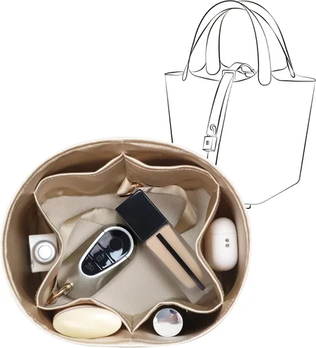 Vista 10 de Se adapta a Picotin 18 bolsas, inserto organizador de bolso de seda de alta calidad, suave al tacto y ligero, organizador de lujo con caja de regalo