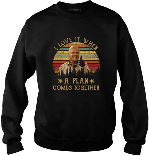 Vista 3 de Camiseta con texto en inglés "I Love It When A Plan Comes Togethers", multicolor, Multi colorido