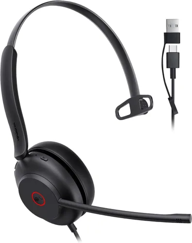 Vista 8 de Yealink UH35 2nd Gen Wired Headset, USB-C/A,AI Noise Canceling Mic,HD Audio UH35 2nd USB-C/A