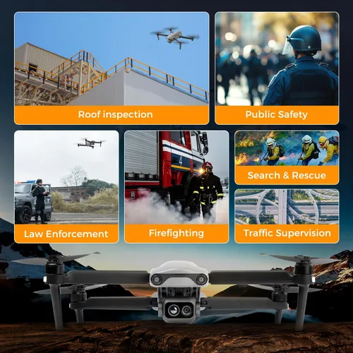Vista 9 de Autel Robotics EVO Lite 640T Enterprise Basic Combo, 640x512 T ~ hermal&1/2'' CMOS 48MP V ~ isible C-a-mera, reconocimiento de objetivos AI, zoom