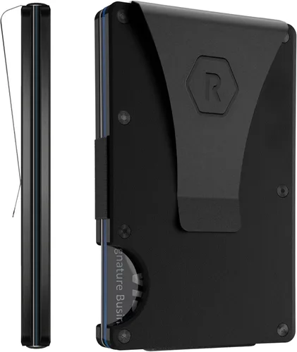 Vista 9 de The Ridge Cartera para hombre – Cartera compacta minimalista delgada y portatarjetas, billetera con bolsillo frontal protegido RFID para hombres