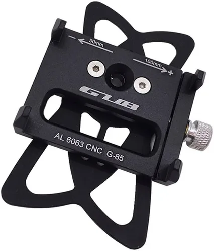 Vista 3 de GUB Soporte universal para teléfono, ajustable, compatible con iPhone 8 Plus y otros teléfonos inteligentes, color negro con banda