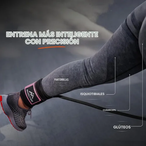 Vista 4 de Gym Ankle Straps for Cable Machine Par negro