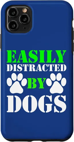 Vista 13 de Easily Distracted by Dogs for Puppy Dog Lover Funny Dog Paw Case for iPhone 16