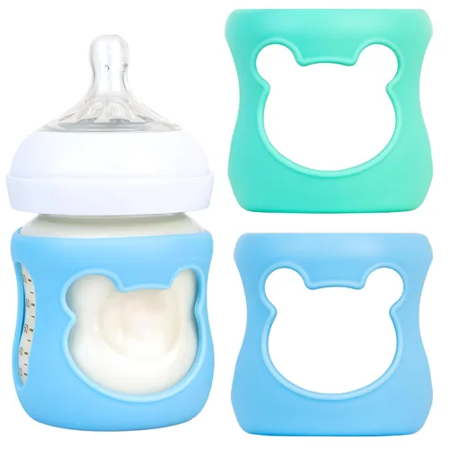 Vista 9 de Fundas de silicona para biberones Philips Avent, para biberones naturales de Philips Avent, soporte antirotura para biberones de vidrio Avent, 8