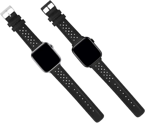 Vista 3 de BARTON WATCH BANDS - Correas de reloj de cuero Horween compatibles con los modelos de Apple Watch - 1, 2, 3, 4, 5, 6, 7, 8, 9, 10, SE, Ultra y Ultra