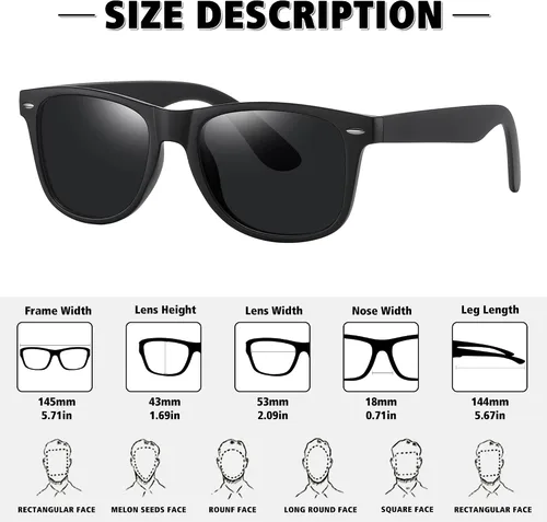 Vista 3 de MEETSUN Polarized Sunglasses for Men Women Classic Retro Driving Sun Glasses 100% UV Protection