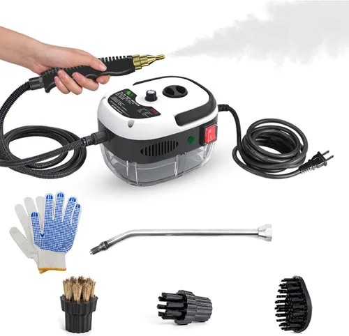 Vista 13 de Vapor presurizado a alta temperatura de 2500 W, limpiadores de vapor de mano para uso doméstico, máquina de limpieza de vapor portátil, Azul