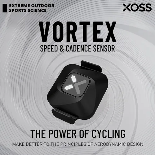 Vista 2 de XOSS Vortex - Sensor de cadencia/velocidad ANT+/Bluetooth 4.0, para exteriores/interiores, inalámbrico, IPX7, modos duales, para bicicleta, sensor