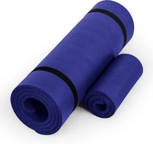 Vista 10 de CAP Barbell Colchoneta de yoga y ejercicio de alta densidad de 1/2 pulgada con correa Múltiples opciones