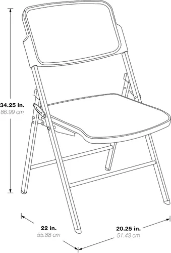 Vista 3 de Office Star ProGrid - Silla plegable de lujo transpirable para asiento y respaldo, paquete de 2, marco con acabado plateado