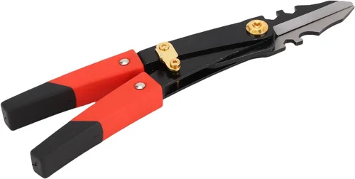 Vista 9 de banapoy 2 in 1 Aviation Tin Snips and Wire Cutter Stripping Tool, Heavy Duty Metal Shears Aviation Snips, Wire Stripper, Straight Cut, for Cutting